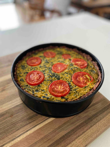 High Protein To-Faux-Ricotta & Spinach Quiche (Tart)